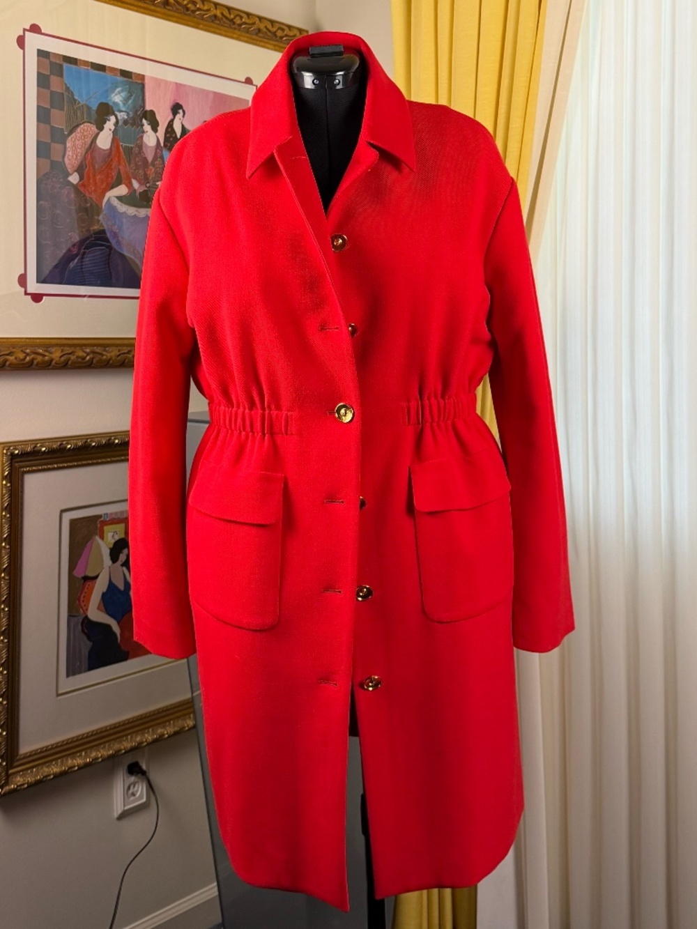 St. John Fall 2022 Red Trench | Designer Statement Piece | Excellent Condition